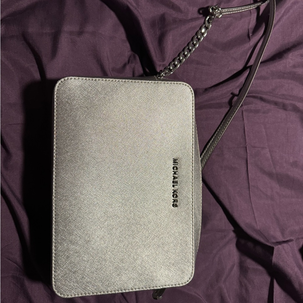 Michael Kors silver crossbody